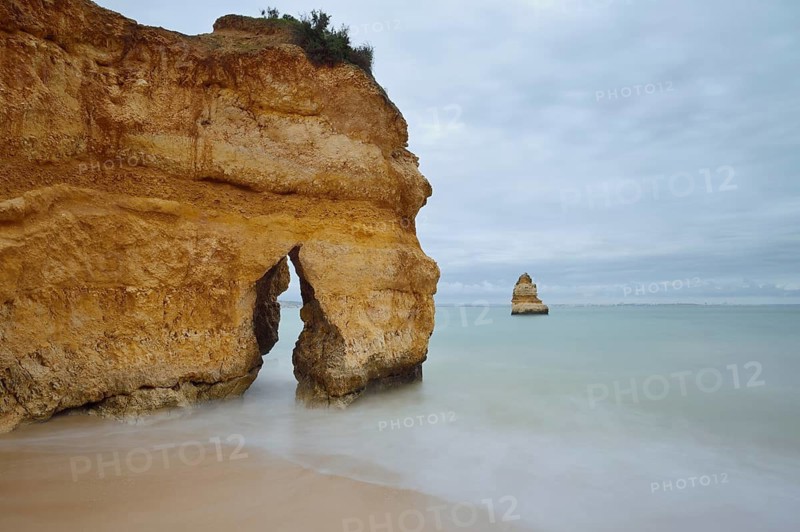 Rock formation on the coast, Praia do Camilo, Lagos, Algarve, Portugal
