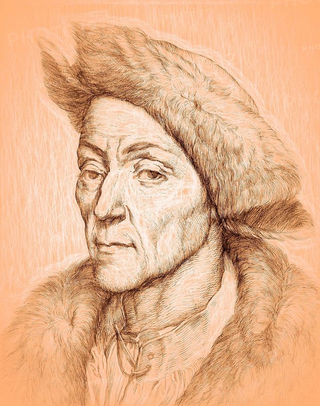 Portrait of Jakob Fugger, 1459, 1525, German businessman, digitally edited