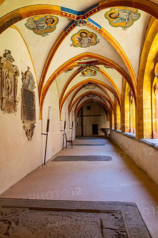 Cloister of Ev. Saint-Pierre-le Jeune Church, Strasbourg, Alsace, France