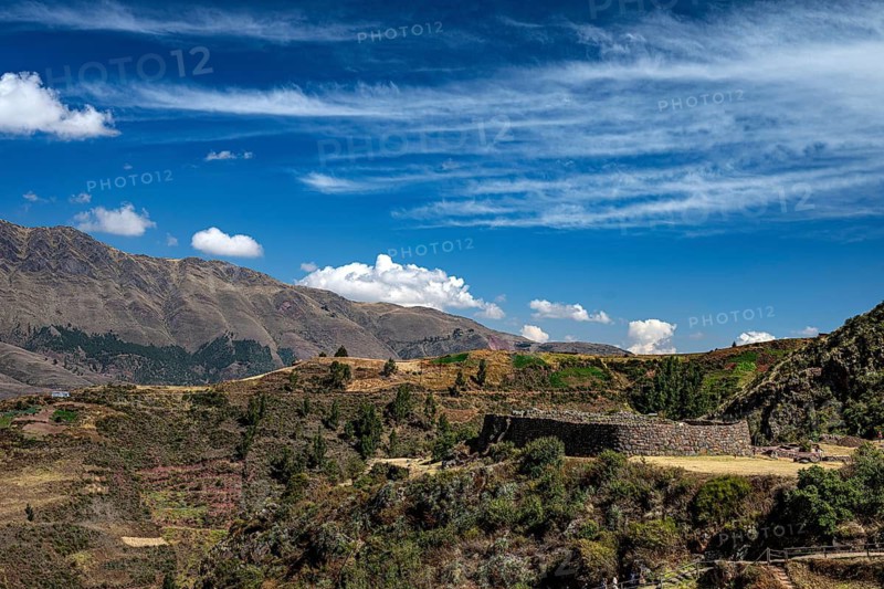Tipon Inca Archaeological Site, Terraces and Ruins, Inca Architecture, Cusco Region, Southern Peru, South America