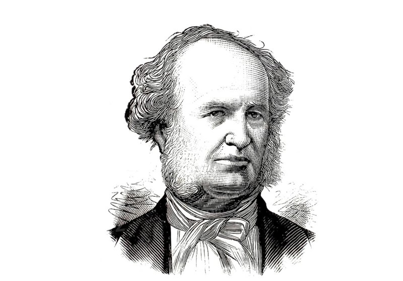 Cornelius Vanderbilt (1794–1877), an American entrepreneur who built his fortune in the railway and shipping industries, illustration, reproduction of a 19th-century original. Authentic, file restored for optimal use, exact date of the original unknown, historical