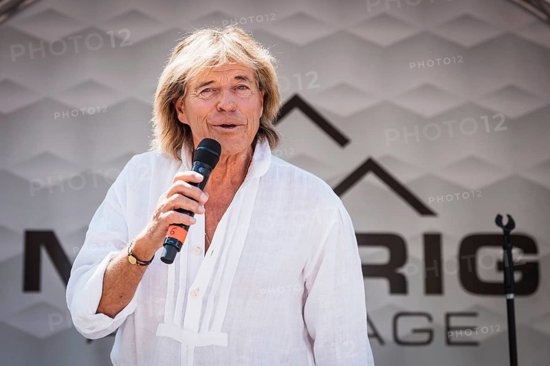 Open-air concert on 27 June 2026 by Hansi Hinterseer at the Medrig Alm in See im Paznaun Austria to mark the start of the summer season. Around 2, 000 visitors celebrated the start of the Paznaun mountain summer together with locals, families and Schlager fans