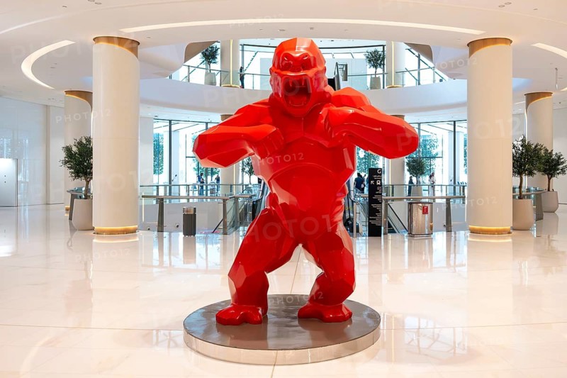 Wild Kong gorilla sculpture by pop art artist Richard Orlinski, Dubai, United Arab Emirates, UAE