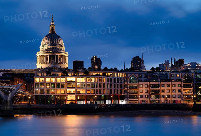 St Paul's Cathedral, St Paul's Cathedral, dusk, blue hour, City of London, London, England, Great Britain