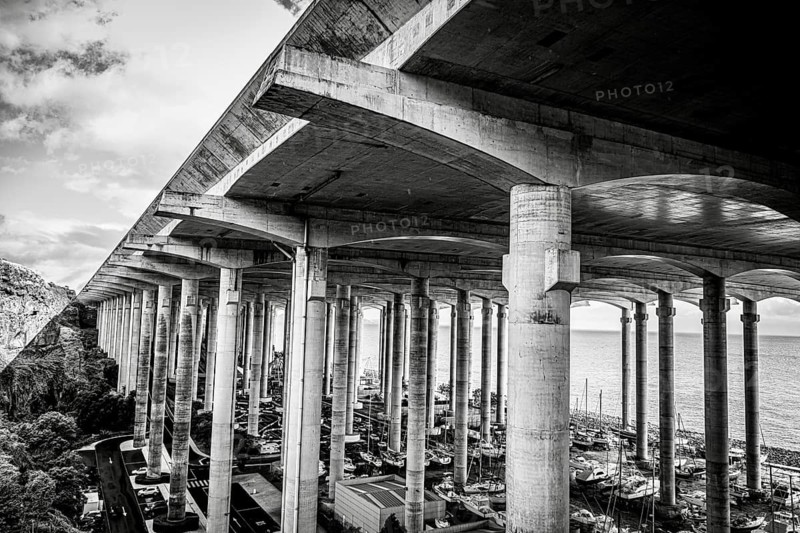 Under the runway of Funchal airport, Madeira, Portugal
