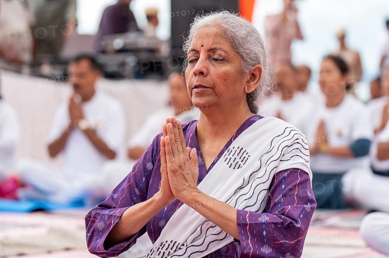 Union Finance Minister Nirmala Sitharaman participated in a mass yoga session organised on the occasion of International Day of Yoga, in Guwahati, India on 21 June 2026. The International Day of Yoga is a global observance celebrated every year on 21 June to promote the benefits of yoga for physical, mental, and spiritual well-being