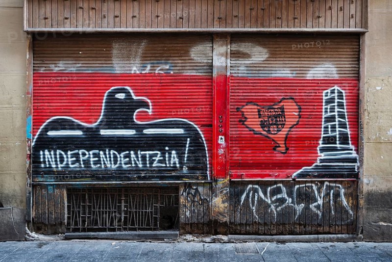 Graffity on the independence of the Basque Country, San Sebastian, Spain