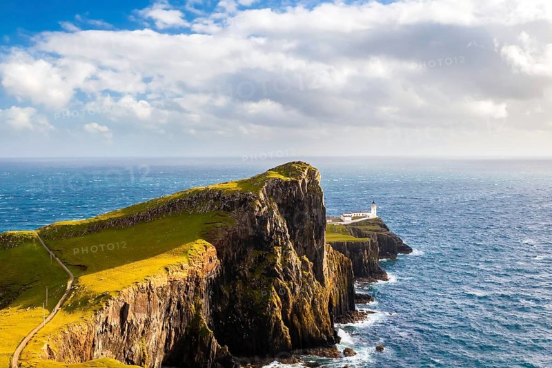 Isle of Skye lighthouse and coast, Scotland, Nest Point, Isle of Skye