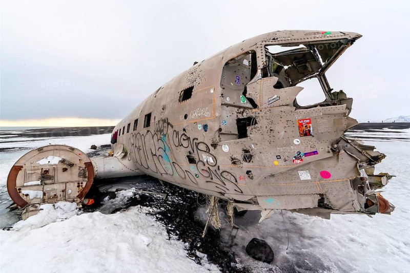 Wreck, plane, plane wreck, beach, Douglas C117-D crashed in 1973, Solheimasandur, Iceland
