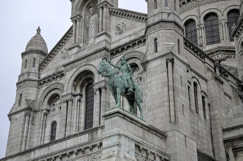 Sacré-Coeur Basilica, Montmartre, detail, 18th arrondissement, Paris, Île-de-France region, France