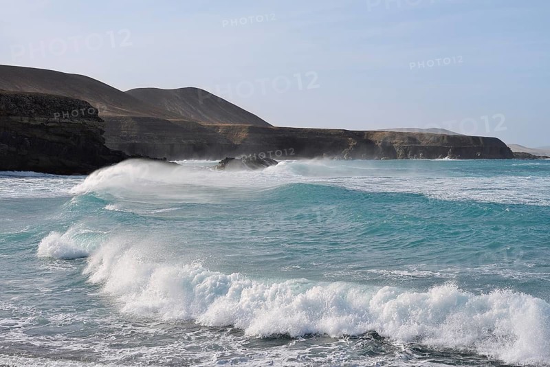 Cliffs and surf, Ajuy, Fuerteventura, Canary Islands, Spain