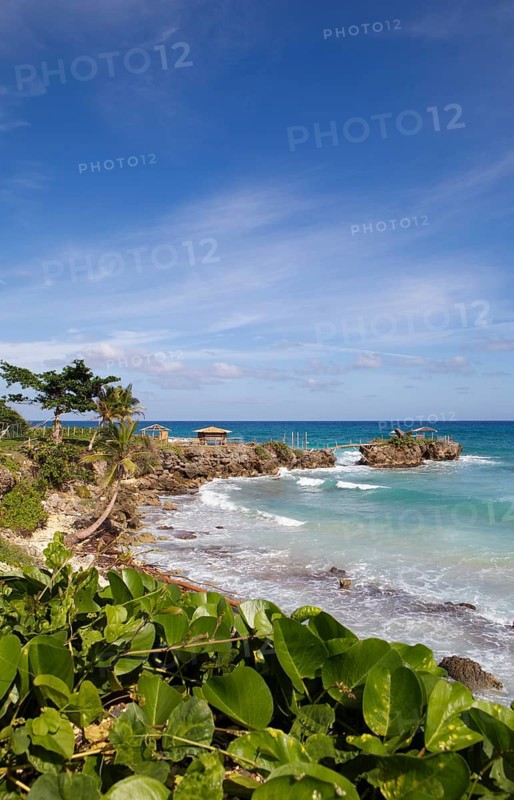 Caribbean coast in Portland Parish, Jamaica, West Indies, Caribbean, Central America