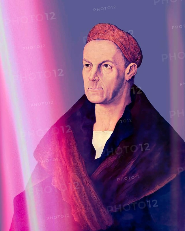 Portrait of Jakob Fugger, 1459, 1525, German businessman, digitally edited according to a painting by Albrecht Dürer, 1518