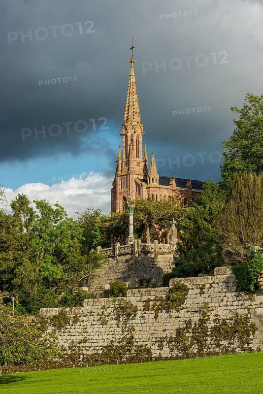 Neo-Gothic Pantheon chapel in Comillas, Cantabria, Spain