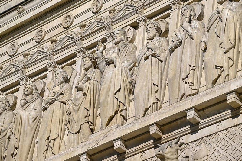 Église Saint-Augustin, 19th century catholic church, detail, boulevard Malesherbes, Paris, Île-de-France region, France