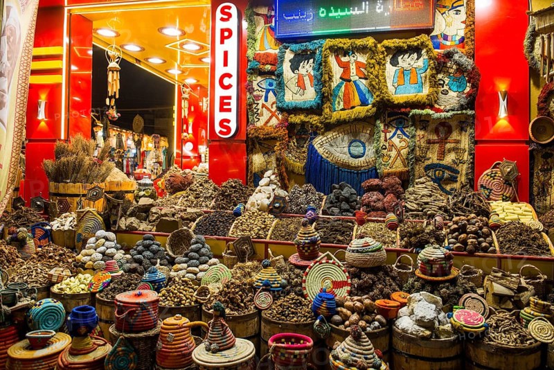 Spice and Souvenir Shop, Aswan, Upper Egypt, Egypt