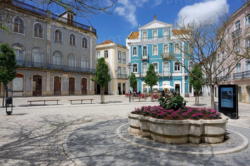 Square Viscount Serra do Pilar, Traditional architecture, Santarem, Ribatejo, Portugal