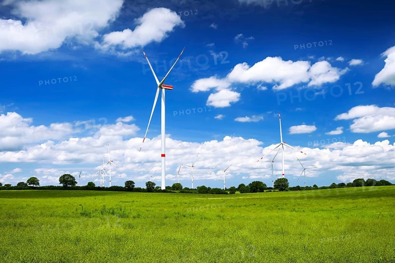 Wind turbines at the Kesdorf wind farm in Schleswig-Holstein, Germany +++ editorial use only