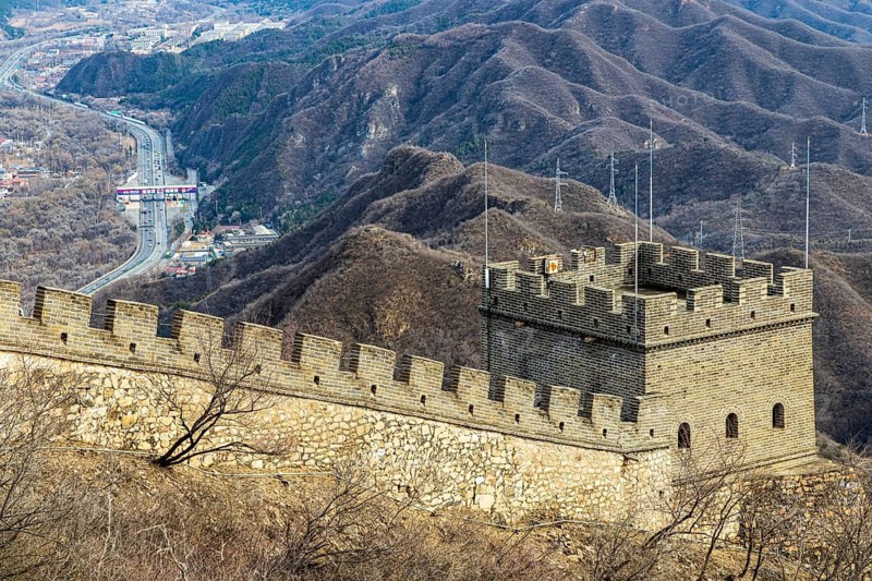 Watchtower on the Great Wall of China, Juyongguan section, Beijing, China