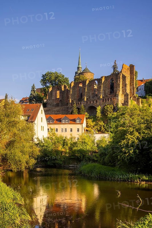 Nicolaikirchruine, Dom, Nicolaiturm am Spreeufer, Bautzen, Saxony, Germany