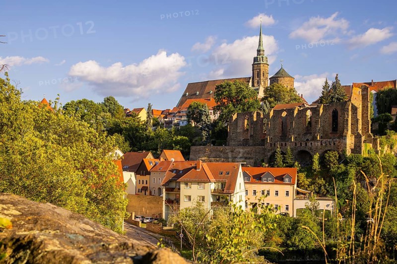 Nicolaikirchruine, Dom, Nicolaiturm am Spreeufer, Bautzen, Saxony, Germany