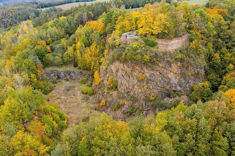 Reichenfels Castle Ruins, Reichenfels, Thuringia, Cultivated Landscape, Landscape, Landscape, Quarry, Quarry, Quarry, Vogtland