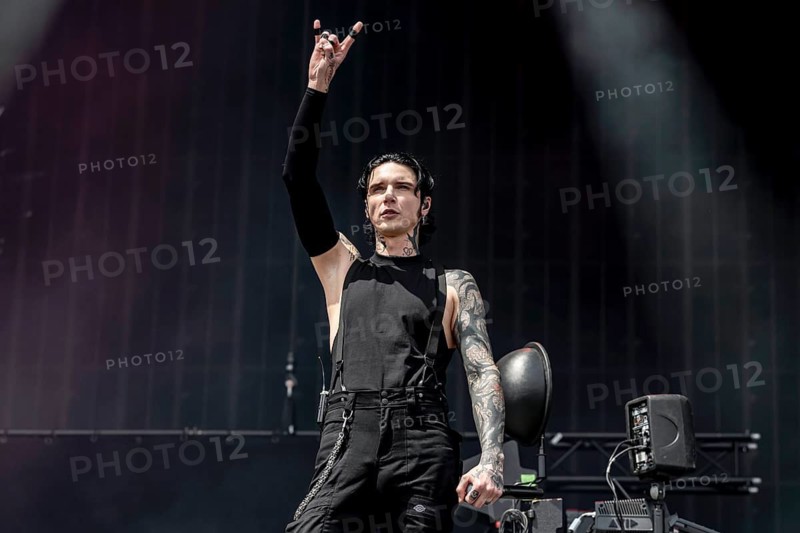Andrew Andy Biersack, singer of Black Veil Brides live at Rock im Park on Zeppelin Field in Nuremberg on 06.06.2026