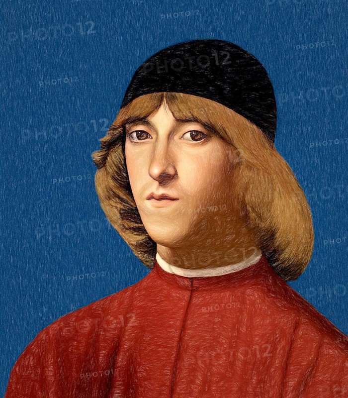 Piero di Lorenzo de' Medici, 1472 – 1503, ? lord of Florence from 1492 until 1494, digital edited according to a painting by Domenico Ghirlandaio