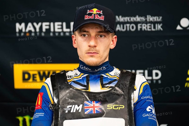 WROCLAW, POLAND - JUNE 20, 2026: DEWALT FIM Speedway GP of Poland. Speedway rider at press conference. Robert Lambert