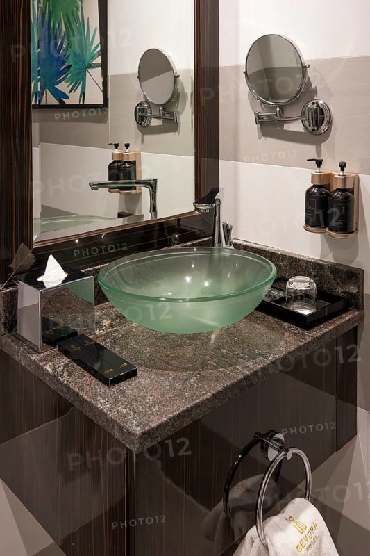 Hotel bathroom sink, Dubai, United Arab Emirates, UAE