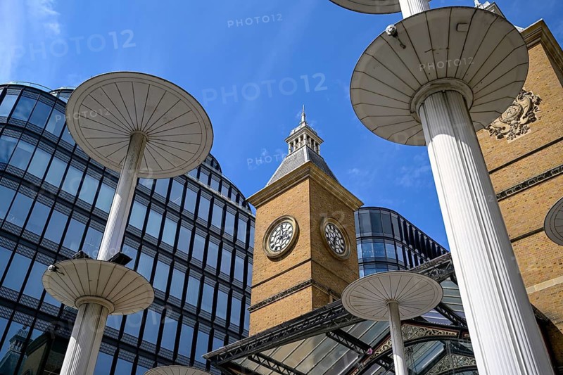 Liverpool Street Station towers, Victorian era building designed by engineer Edward Wilson, Broadgate district, City of London, London, England, Great Britain, Great Britain