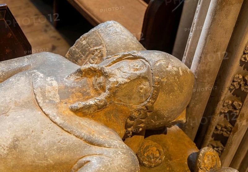 Effigy tomb Sir Otho de Grandisson d 1359, Church of Saint Mary, Ottery St Mary, Devon, England, UK