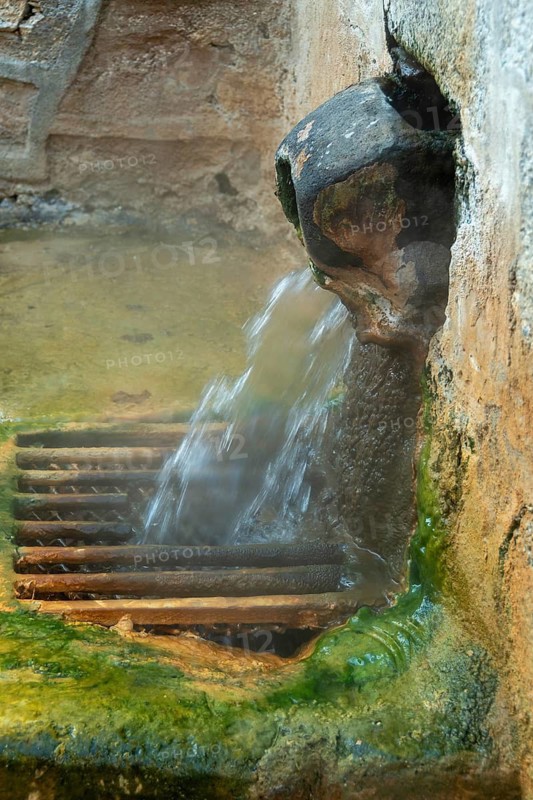 Chaudes-Aigues, spa town, the Par spring, water at 82 degrees Celsius, hottest in Europe, Cantal department, Auvergne Rhone Alpes, France