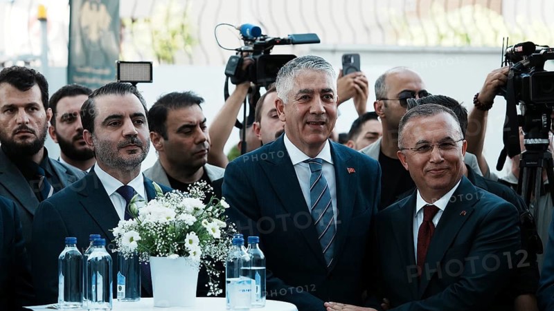 GAZIANTEP, TURKEY - JUNE 11, 2026: Syrian Foreign Minister Assad al-Shaibani and Turkish Deputy Foreign Minister Ali Ozel attend the official reopening ceremony of the Syrian General Consulate in Gaziantep after 15 years of closure. The high-level diplomatic event aims to serve the Syrian community and strengthen bilateral, economic, and cultural relations between the two neighboring countries, Gaziantep, Turkey