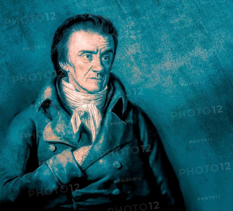 Portrait of Johann Heinrich Pestalozzi, 1746 - 1827, Swiss pedagogue, educational reformer, philanthropist, philosopher and politician, digitally edited based on a painting by Francisco Javier Ramos