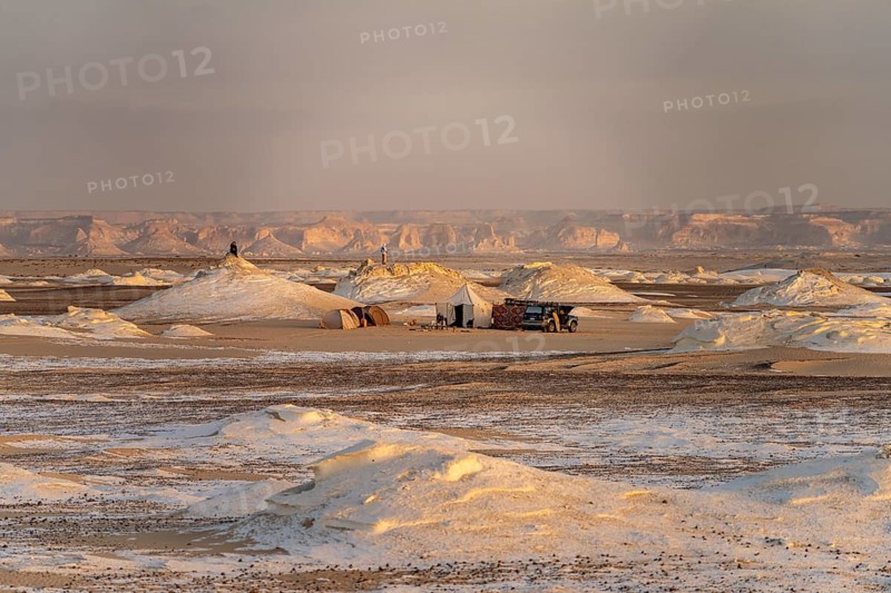 Tented camp in the White Desert National Park in the Egyptian part of the Libyan Desert, Egypt