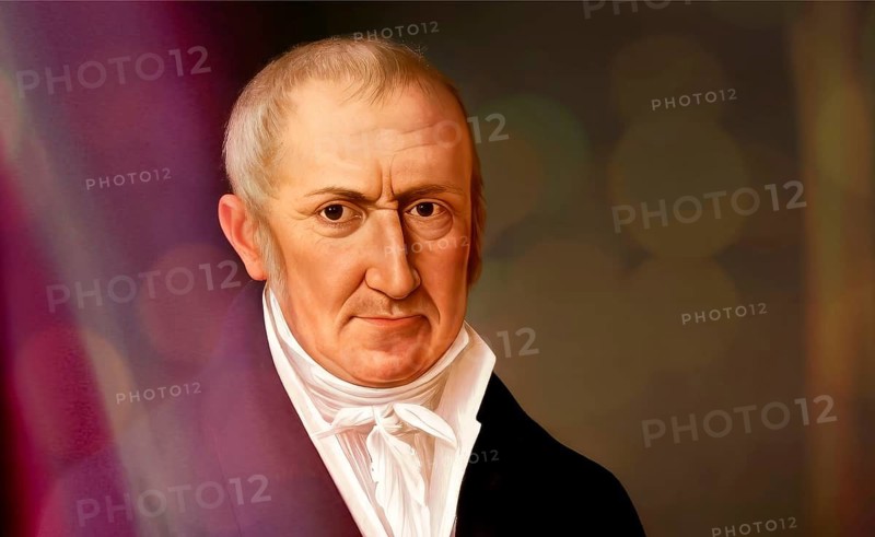Alessandro Volta, 1745 – 1827, Italian chemist and physicist, pioneer of electricity and power and the inventor of the electric battery, digitally edited based on a historical illustration