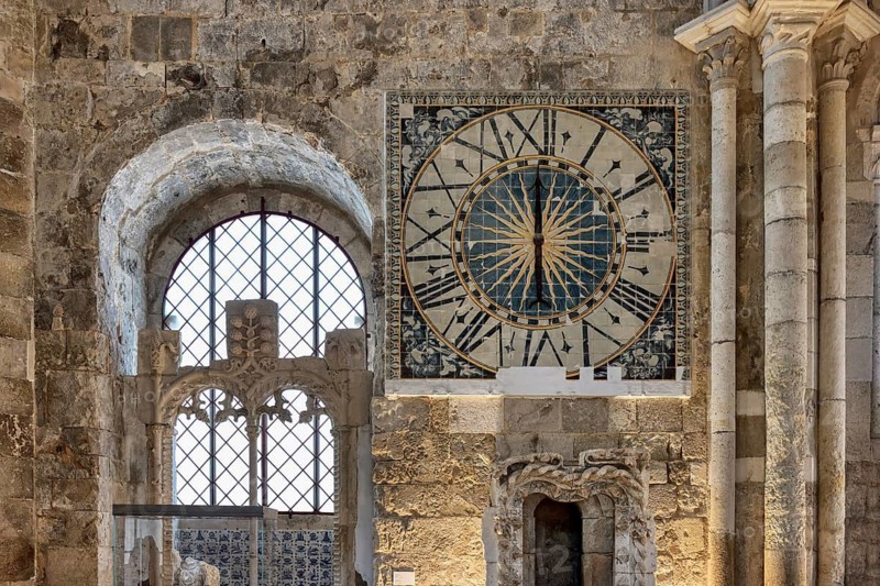 Sao Joao de Alporao Church, Clock, Santarem, Ribatejo, Portugal