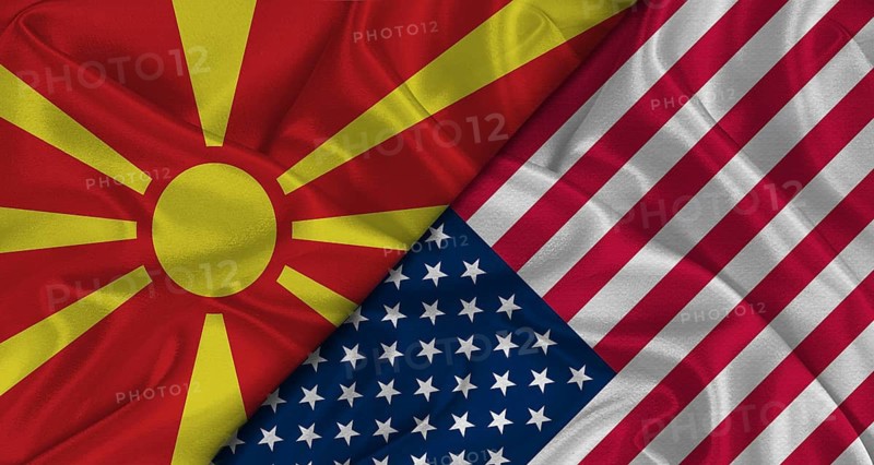 Bilateral relations between North Macedonia and United States. Flag of North Macedonia and United States
