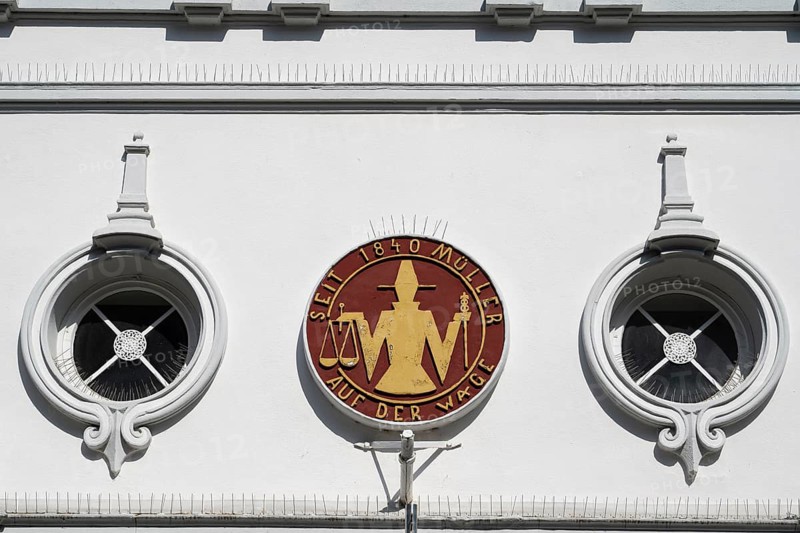 Decorations on a historic building, relief, Soest, Westphalia, North Rhine-Westphalia, Germany