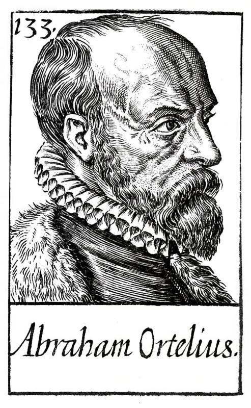 Abraham Ortelius, 1527 – 1598, Flemish scholar, cartographer, geographer and cosmographer, digitally edited based on a historical illustration by Léonard Gaultier