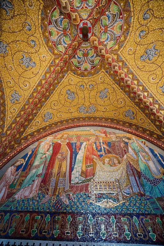 Elizabeth Kemenate, medieval woman's chamber, Wartburg, castle in the Thuringian Forest, UNESCO World Heritage, interior view, Eisenach, Thuringia, Germany