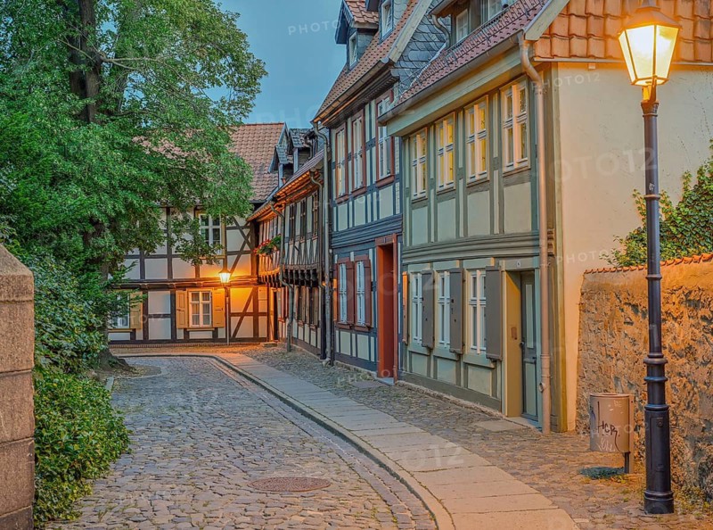 Gasse illuminates Wernigerode Harz Germany