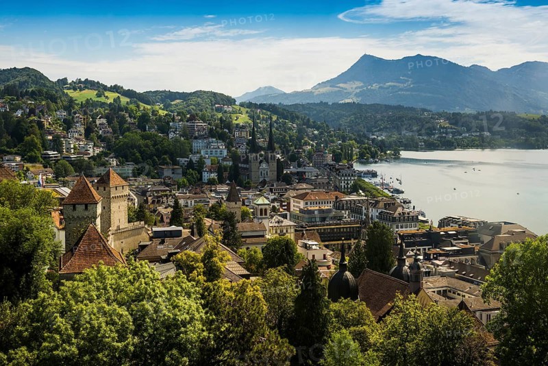 Panorama, Lucerne, Lake Lucerne, Canton of Lucerne, Switzerland