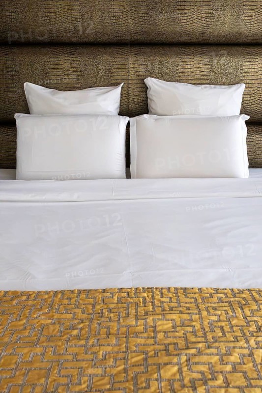 Hotel room bed, Dubai, United Arab Emirates, UAE