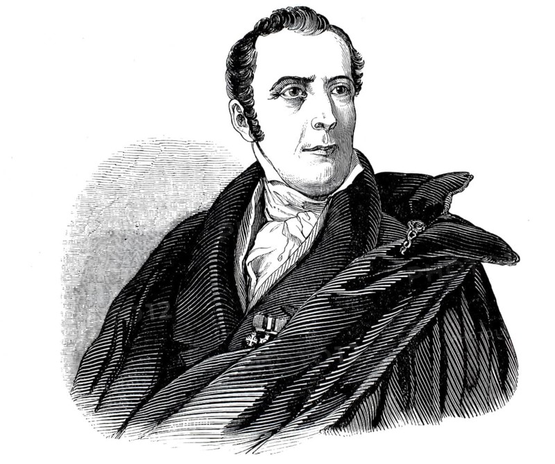 Alberto Nota (1775–1847), prolific comedy writer, playwright and politician, Italy, illustration, reproduction of a 19th-century original. Authentic, file restored for optimal use, exact date of the original unknown, historical