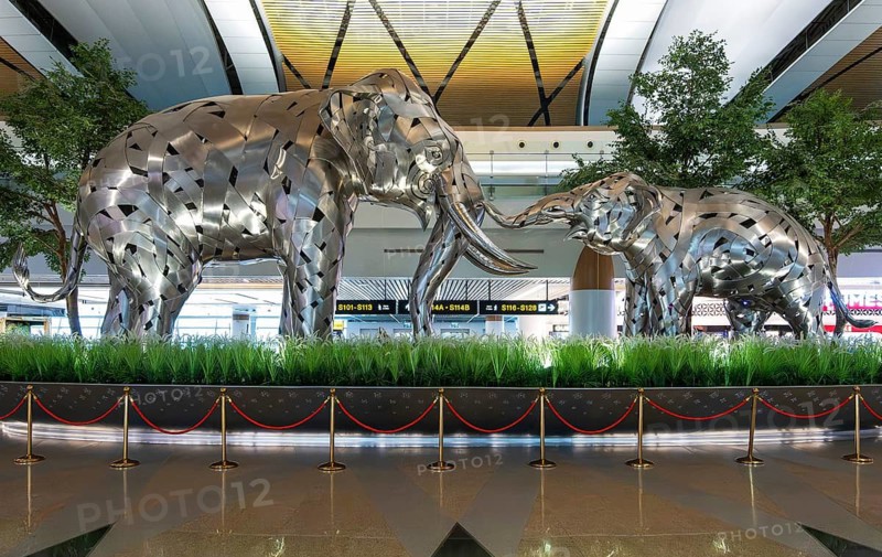 Elephants made of tin, Bangkok, Thailand