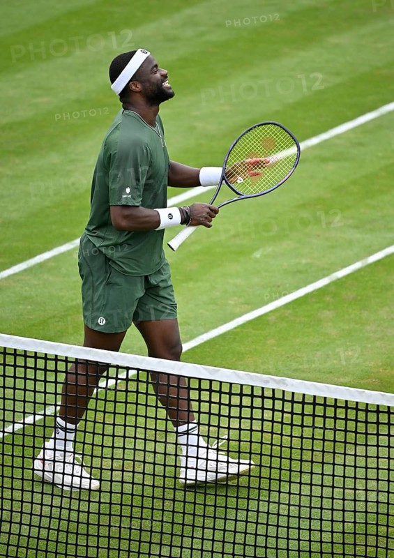 Frances Tiafoe USA cheers joy Emotion BOSS Open 2026, ATP 250 tennis, lawn tournament, Stuttgart, Baden-Württemberg, Germany