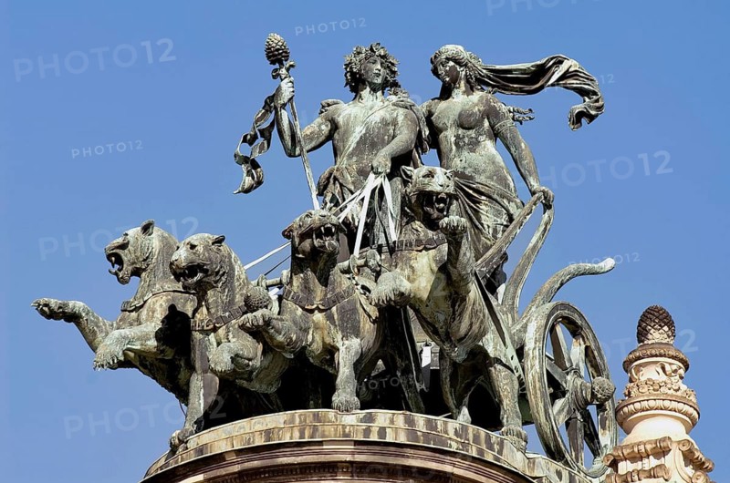 The Quadriga of the Semper Opera in Dresden, Saxony, Germany