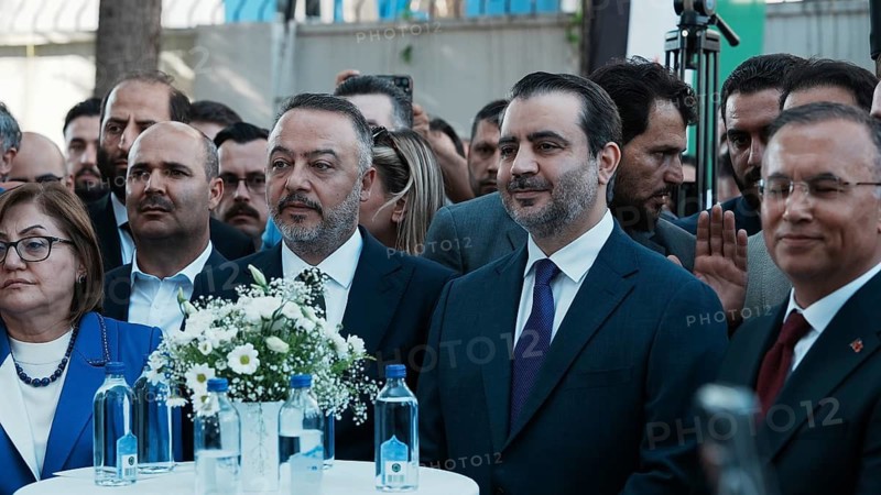 GAZIANTEP, TURKEY - JUNE 11, 2026: Turkish Ambassador to Damascus Nuh Yilmaz is seen alongside Syrian Foreign Minister Assad al-Shaibani during the official reopening ceremony of the Syrian General Consulate in Gaziantep. The high-level event reflects growing diplomatic cooperation and fraternal ties between Turkey and Syria, Gaziantep, Turkey